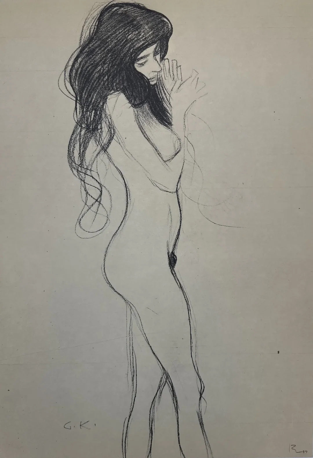 Gustav Klimt Zeichnungen 1 Sammelmappe mit Drucken 1980 – Bild 14