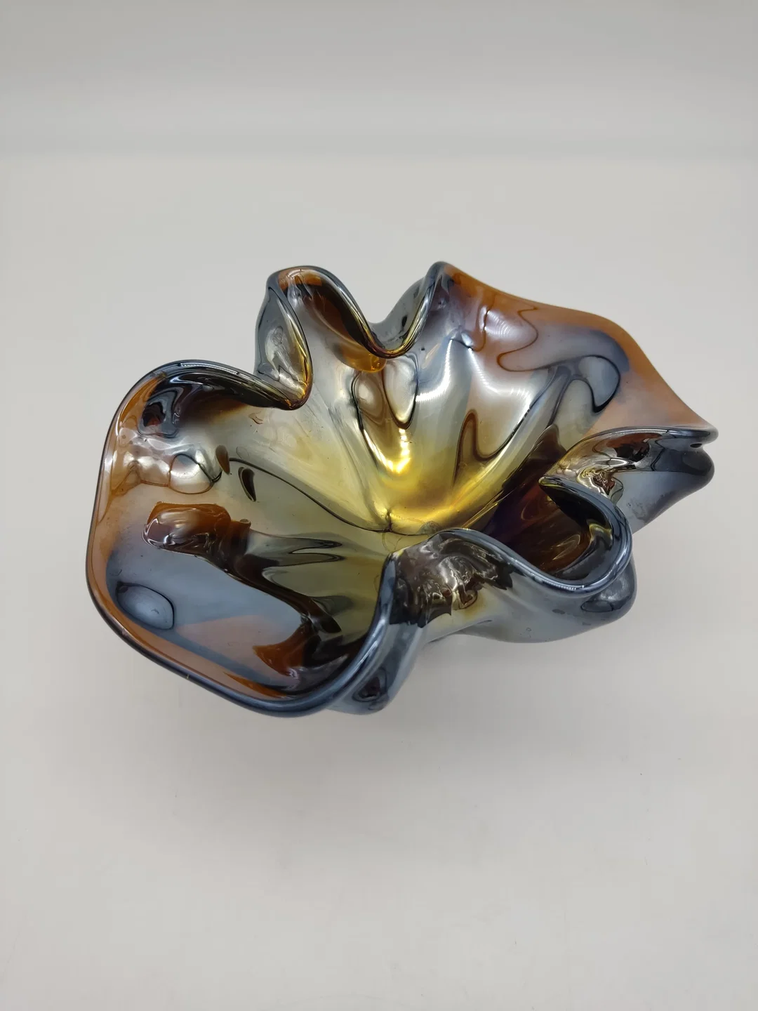 Mid-Century Glasschale - perlmutt – Bild 7