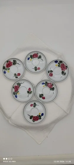 Lilien Porzellan Mocca-Untersetzer 6er | Sammlerstück - Bild 3