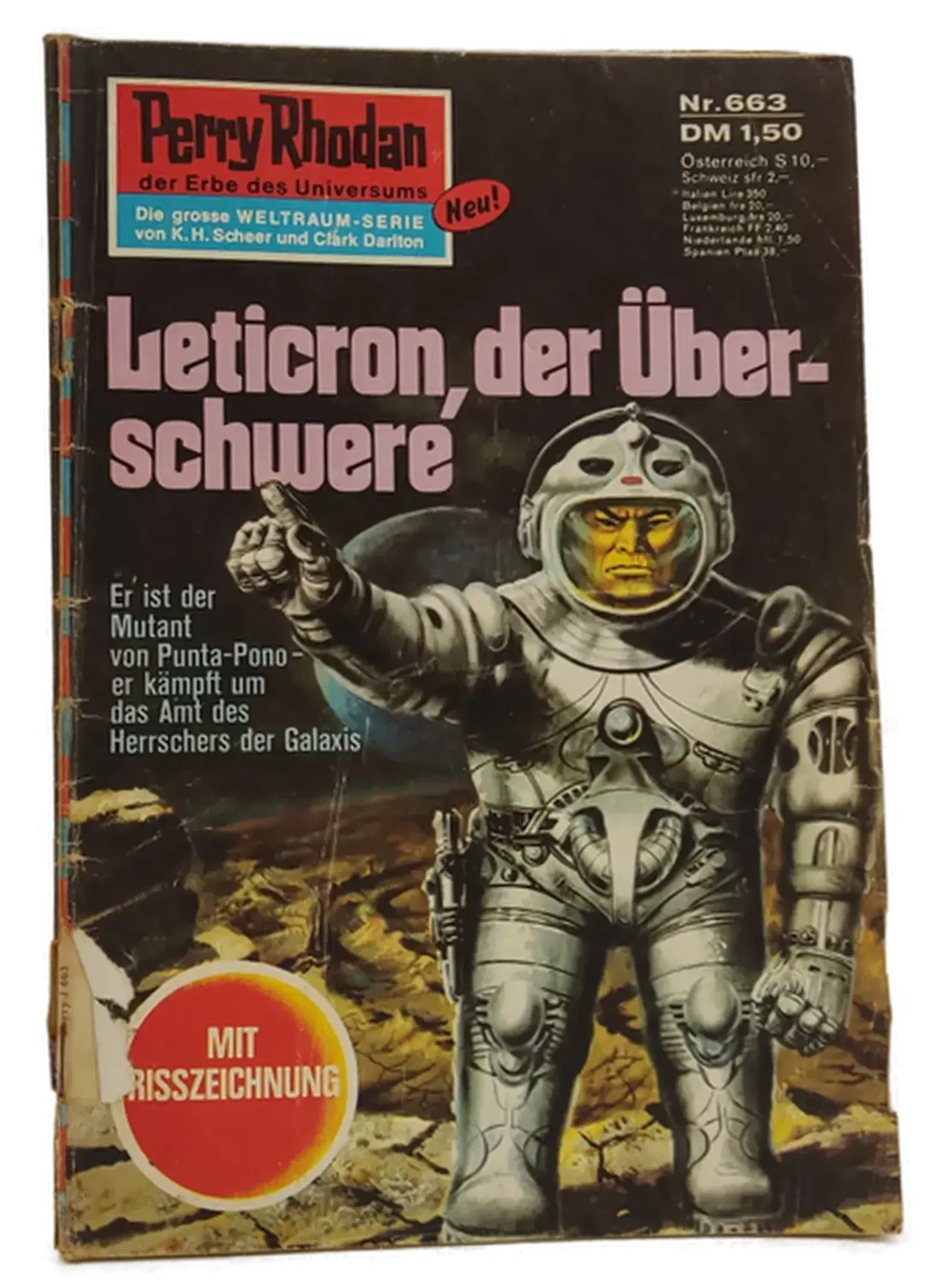 Romanheft Perry Rhodan Leticron, der Überschwere Erstauflage Nr.663 - Bild 2