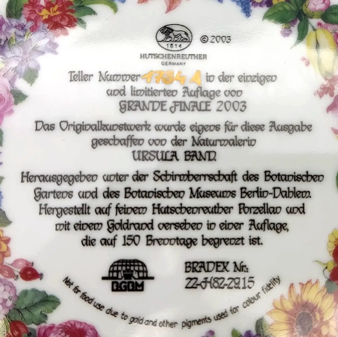 Hutschenreuther Sammelteller - „Grande Finale 2003“ von Ursula Band (Teller 1734 A) – Bild 3