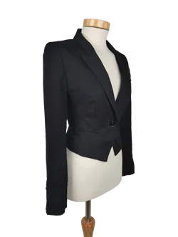H&M Damen Blazer, schwarz - Gr. XXS  - Bild 2