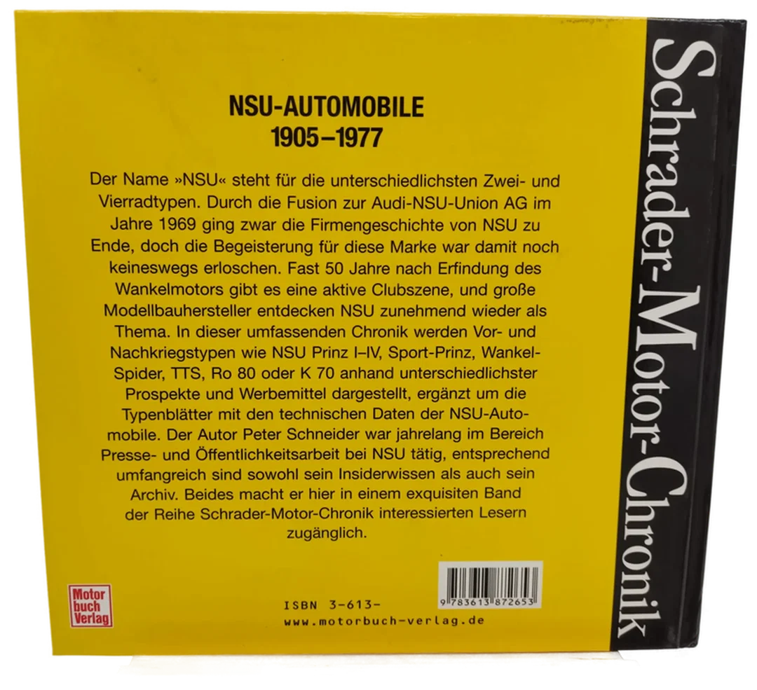 Buch Schrader-Motor-Chronik NSU-Automobile 1905-1977 – Bild 2
