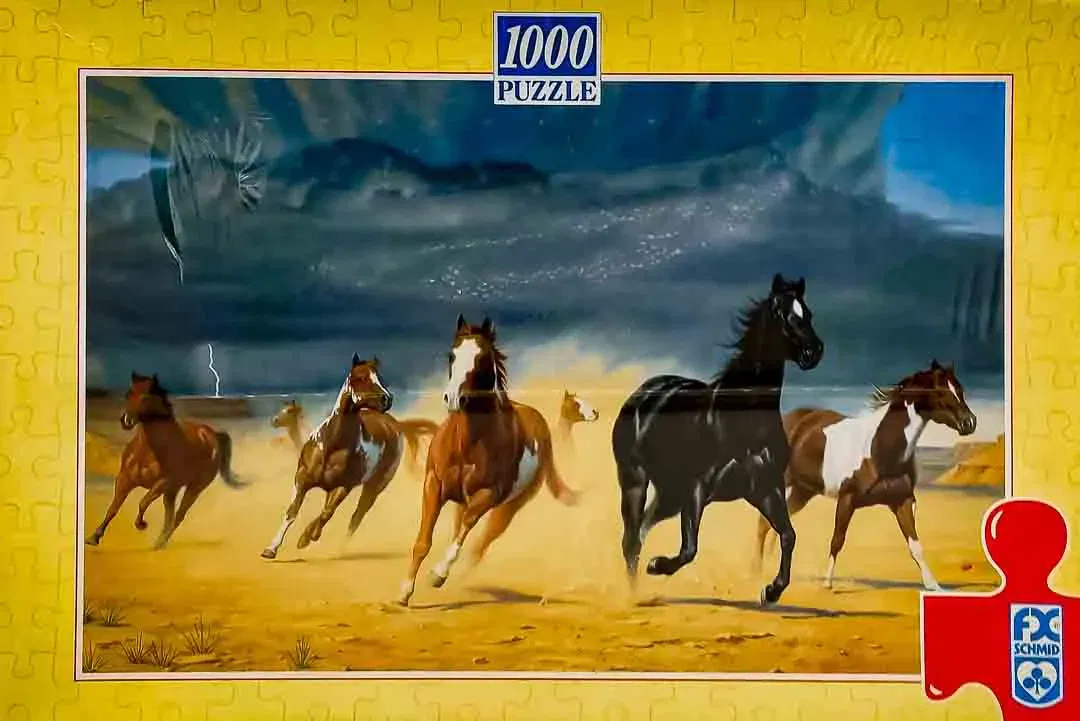 Schmid Puzzle Pferde der Wildnis 1000 Teile 67,5 x 44 cm - Bild 4