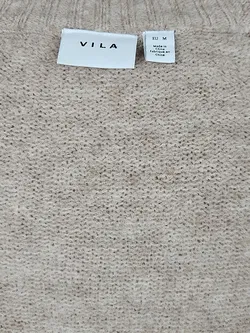 VILA Damen Wollpullover, beige - Gr. M  - Bild 5