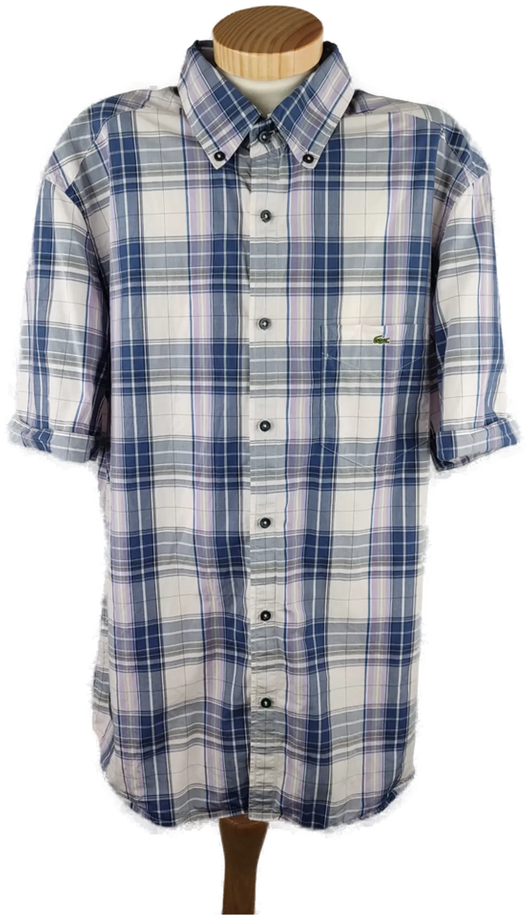 LACOSTE Herren Kurzarm-Hemd Kariert - 41/50 - Bild 4