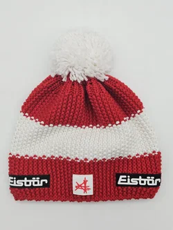 Eisbär Strickaube, rot/weiß