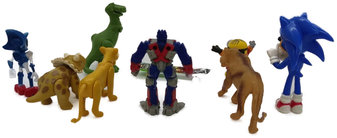 8 Spielzeugfiguren + Skateboard – Bild 4
