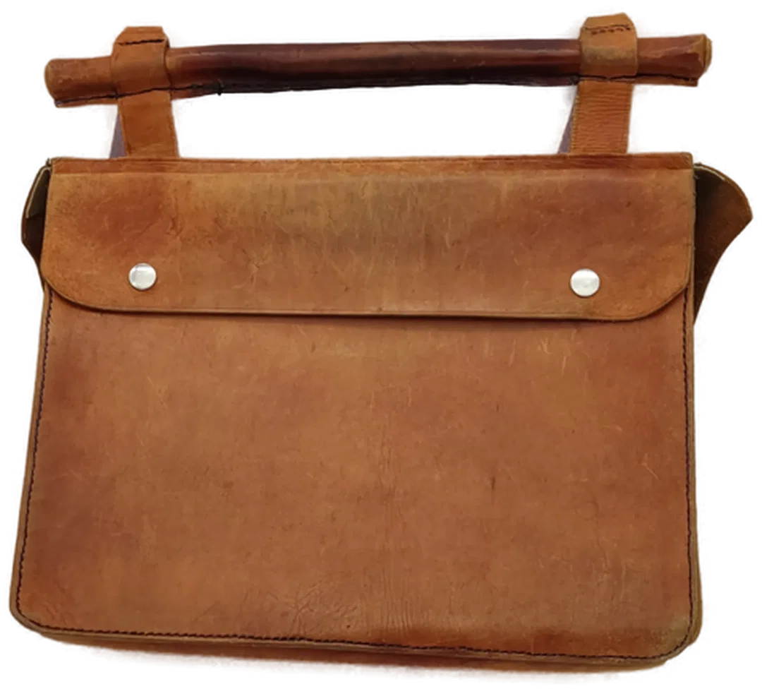 Ledertasche cognac Vintage – Bild 2
