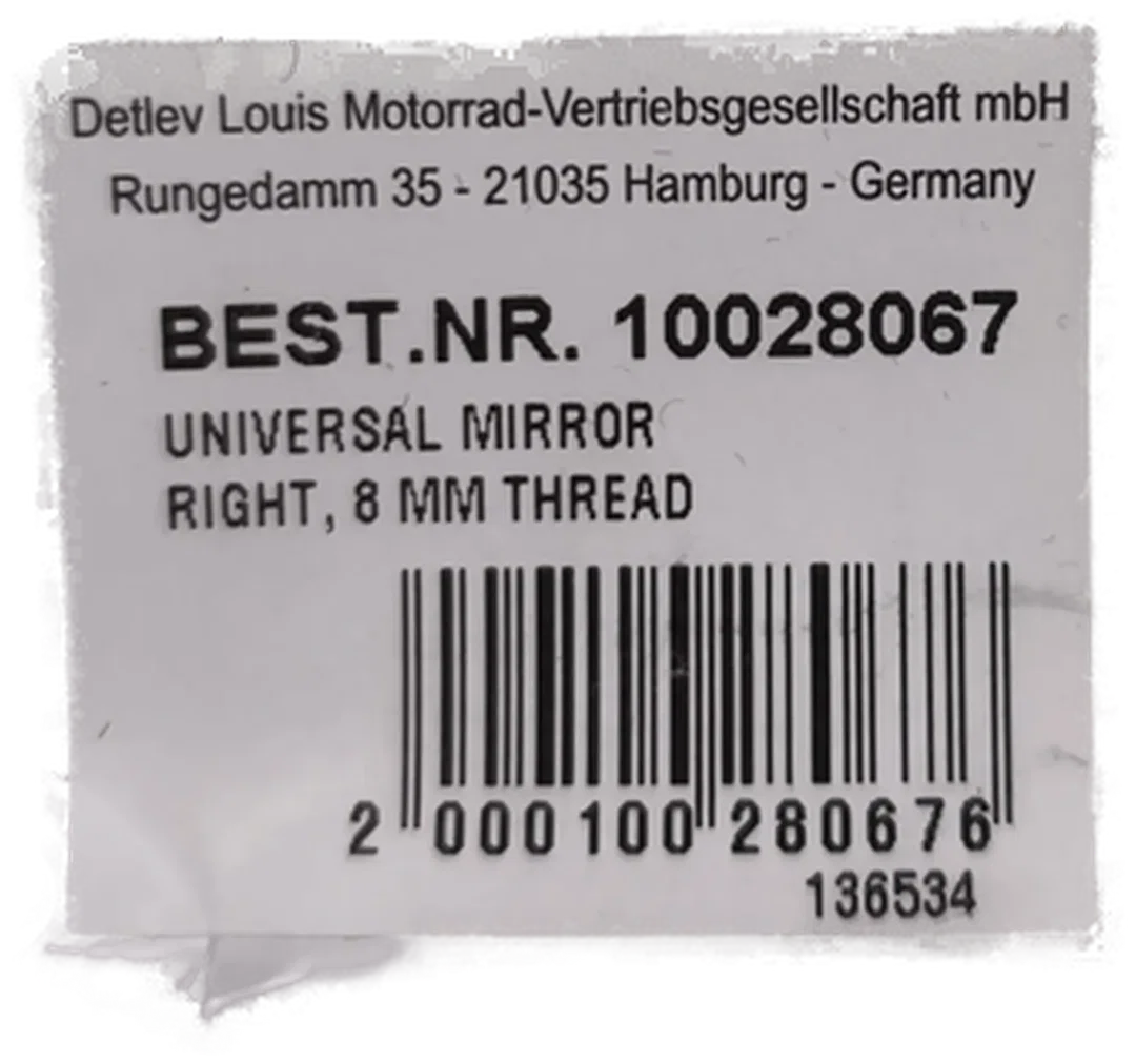 Detlev Louis Motorrad, Universal Spiegel, rechte Seite, NEUWERTIG – Bild 2