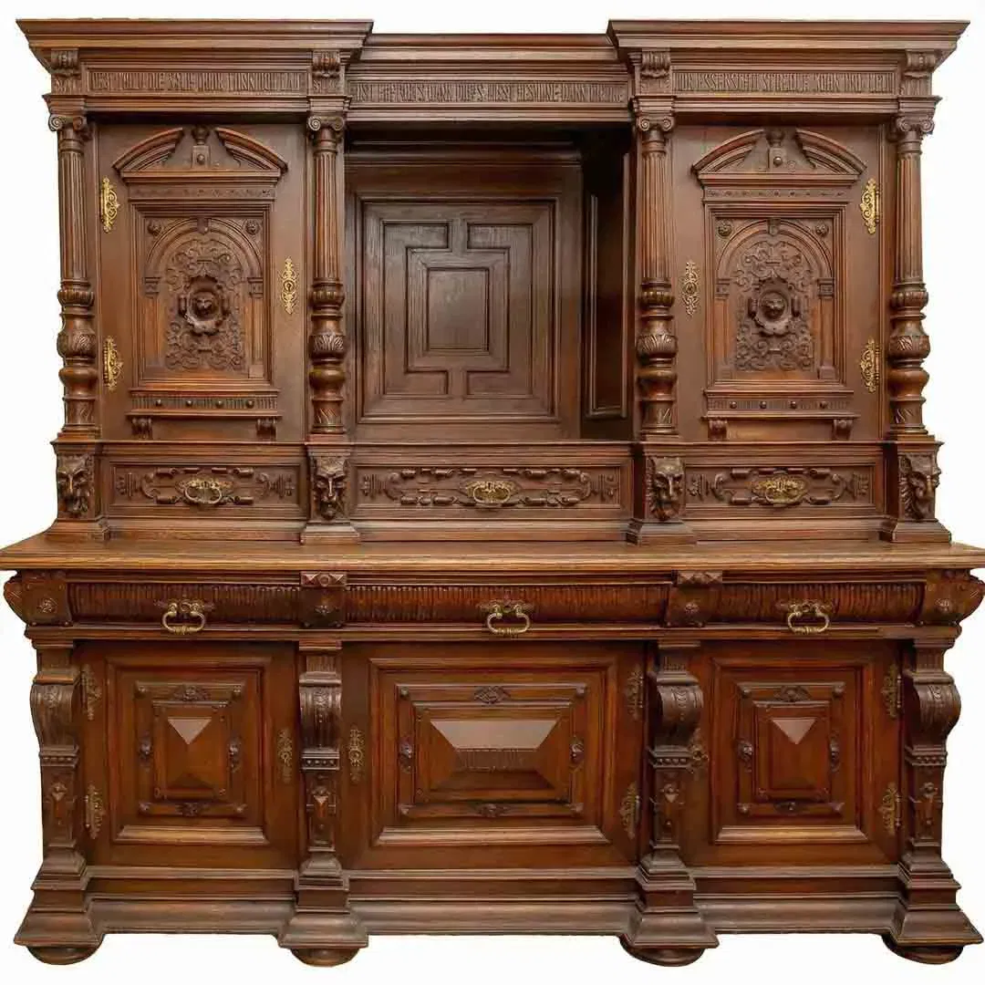 Vintage Historischer Vollholzschrank – Neorenaissance um 1882 - Bild 1