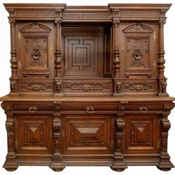 Vintage Historischer Vollholzschrank – Neorenaissance um 1882 - Bild 1