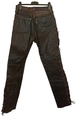 Gaucho Herren Leder Motorradhose braun Gr. 34 - Bild 2