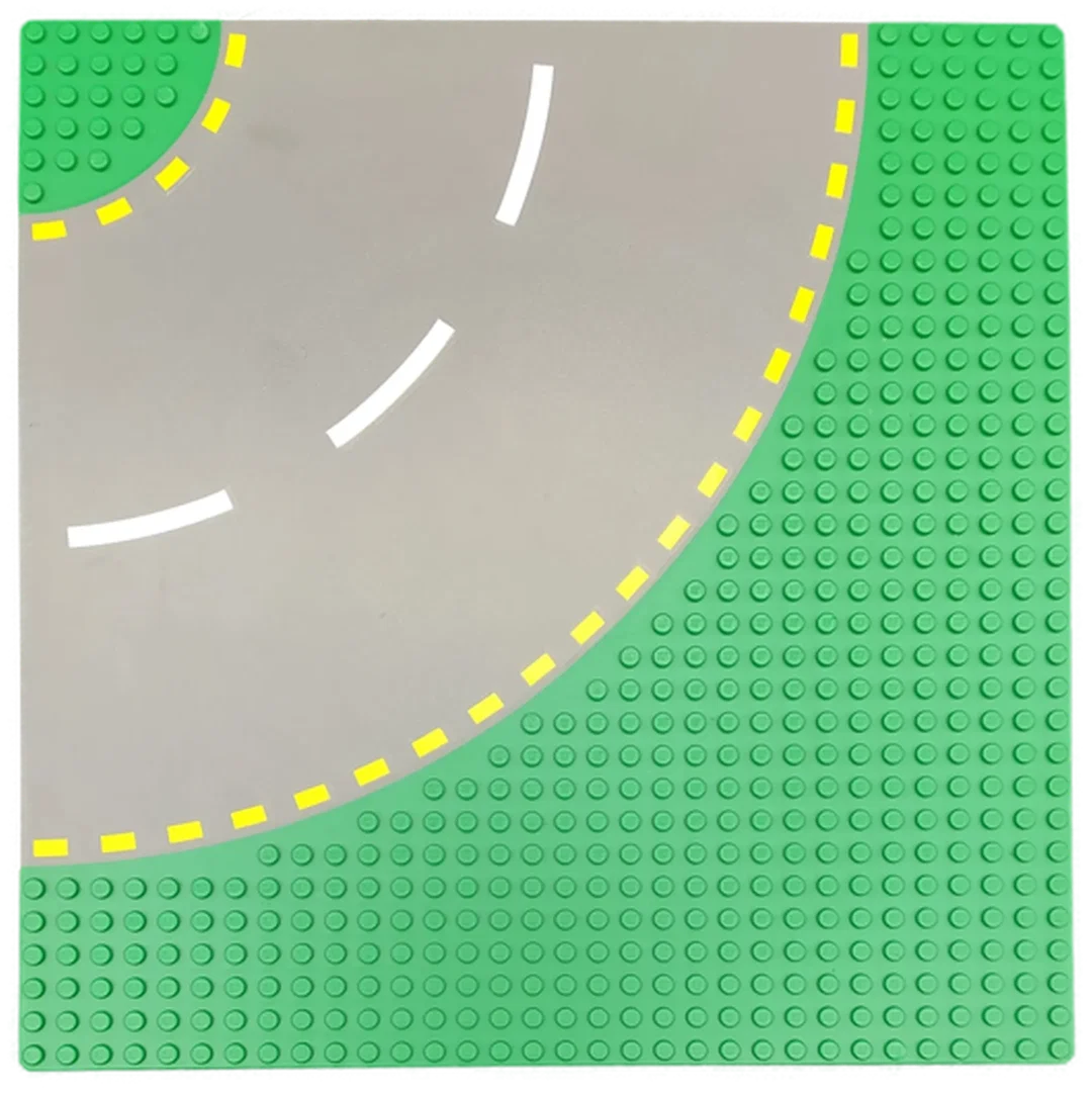 LEGO Grundplatte mit Straße 32 x 32 Noppen grün - Bild 4