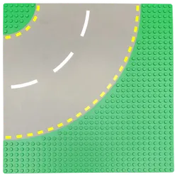 LEGO Grundplatte mit Straße 32 x 32 Noppen grün - Bild 1