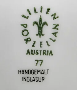 Lilienporzellan Austria - Alpenflora Dessertteller - Bild 4