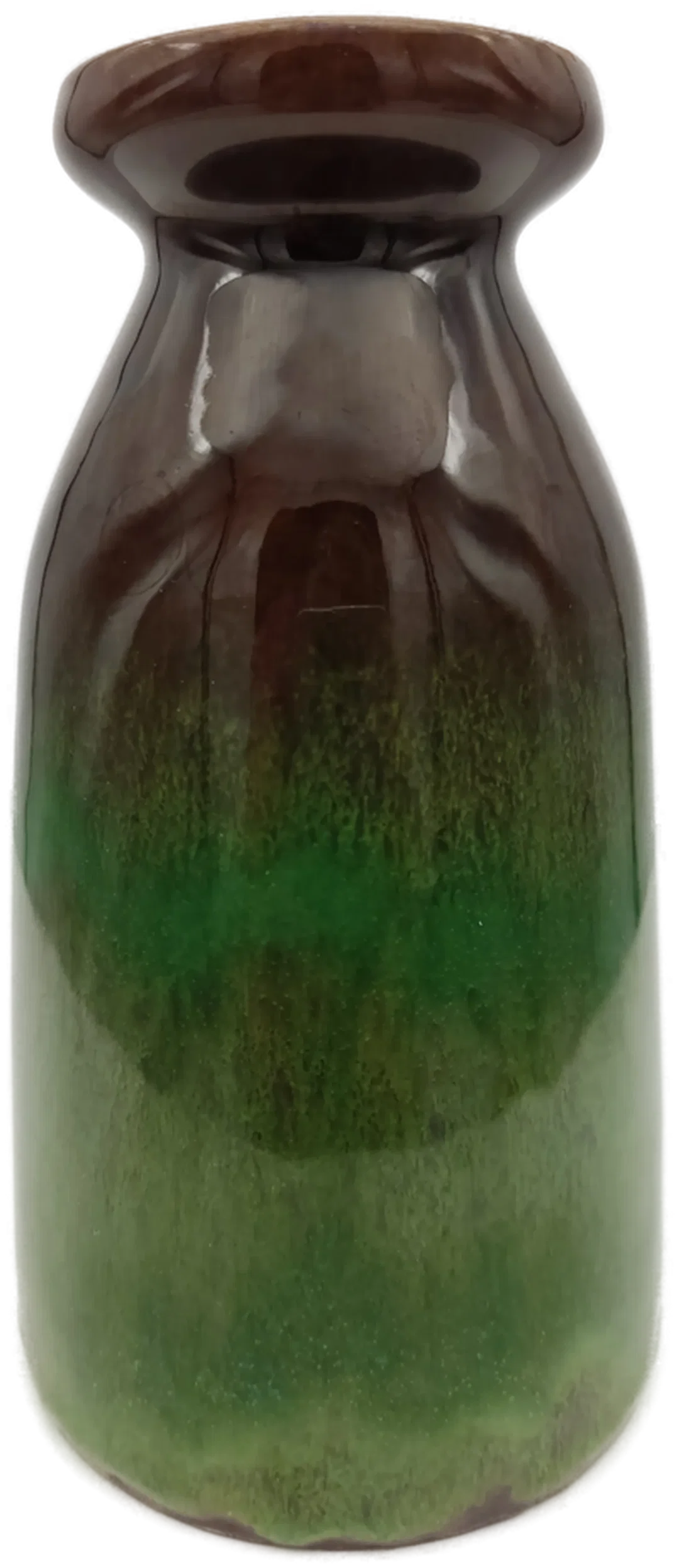 Strehla Keramik Vase Grün-Braun | DDR-Sammlerstück - Bild 1