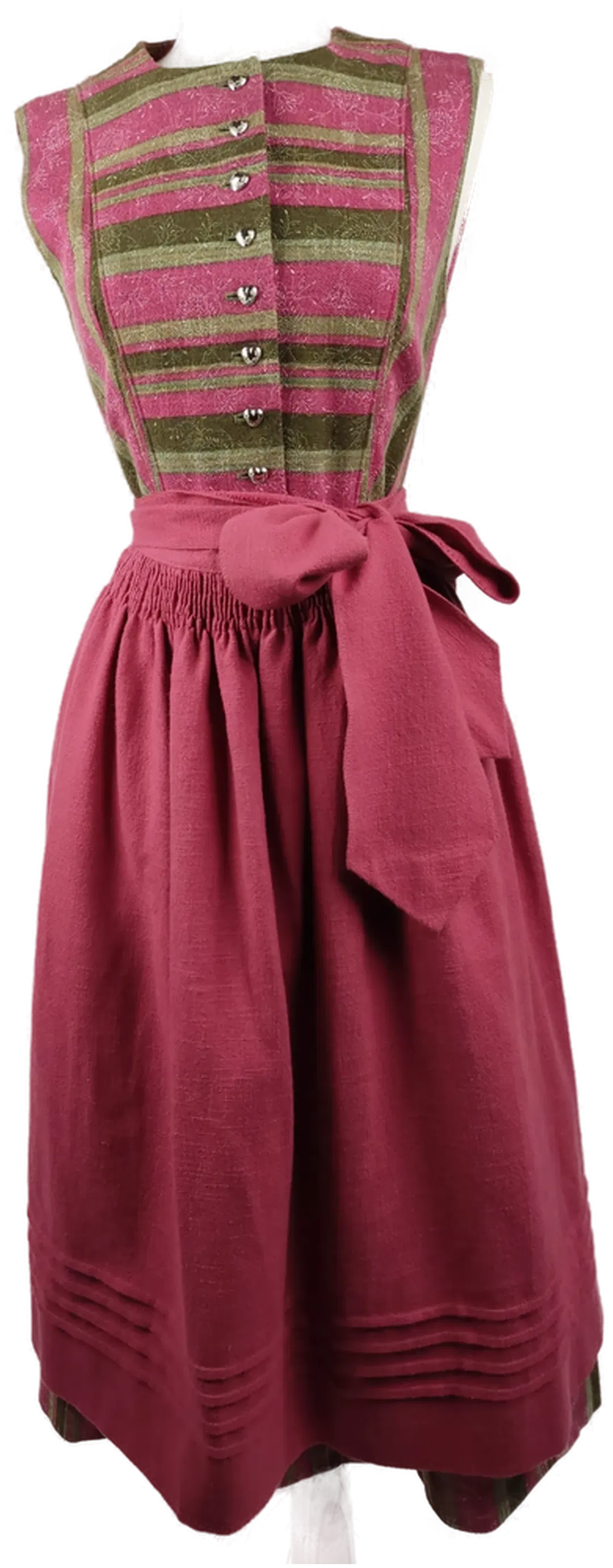 Damendirndl mit Schürze bunt / midi - S/36 - Bild 1