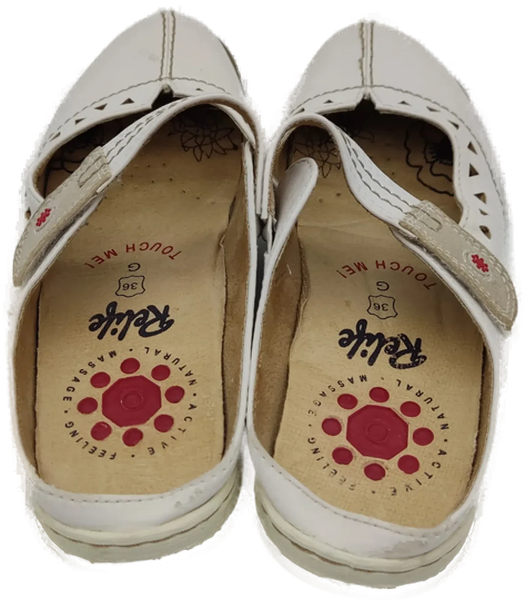 Mesh Mule Sneakers "Relife", beige/braun/rot, Größe 36 – Bild 3