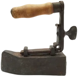 Antikes Bügeleisen Gusseisen Holzgriff | Einmaliges Unikat - Bild 1