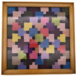 kleines Stickbild, 25 x 25cm, gerahmt