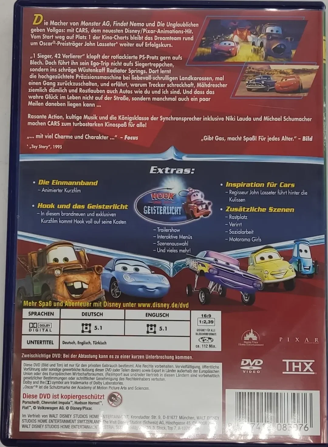 DVD Disney Pixar "Cars" – Bild 2