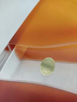 Lead Crystal Tischvase in orange - Bild 5