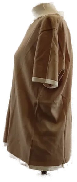 Damen T-Shirt in Beige - Hochwertige Viskose, Größe EUR 38 - Casual Style - Bild 2