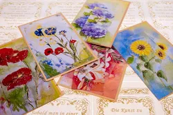 Papierwaren ca 111 Klebeetiketten und 5 Verzierungen für Grußkarten - Bild 2