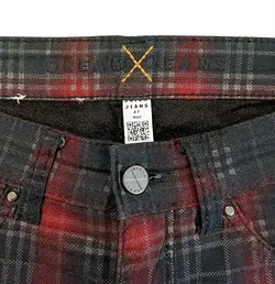 Mac Jeans Damen Jeans grau und rot kariert Gr. W36 / L32 - Bild 3