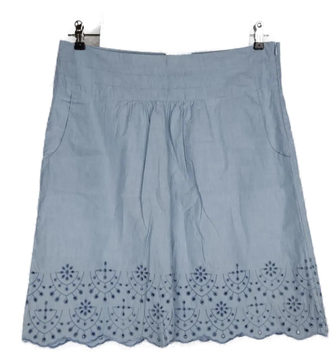 Madness Damen Rock hellblau mit Ornamentstickerei - L/40/42 - Bild 1