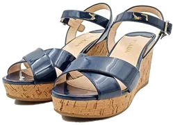 Prada Damenwedges dunkelblau Gr. 38