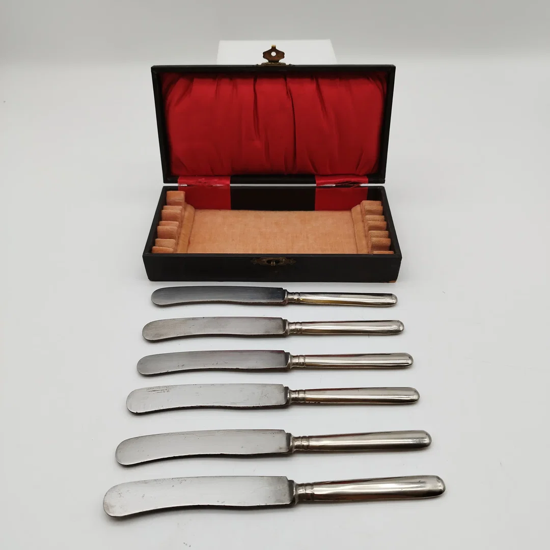 Antikes Messer Set - 6-teilig / silber-farbig – Bild 4