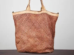  Damen Leder Handtasche - hellbraun - Bild 2