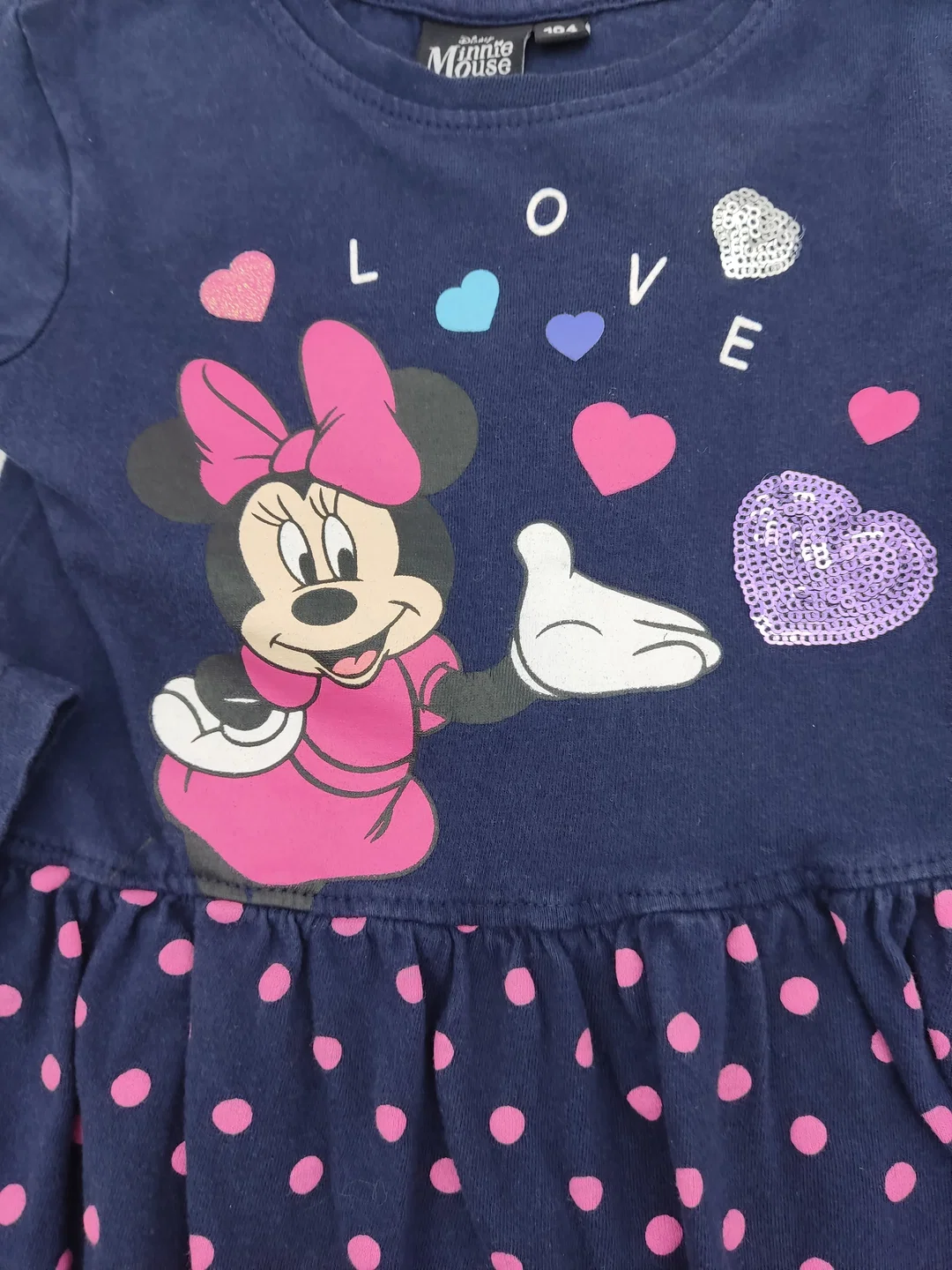 Disney Minnie Mouse Kinder Kleid marine/pink Gr. 104 – Bild 3