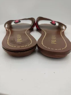 Prada Flame Leder-Pantoletten, Flammenmuster | Einmaliges Designerstück - Bild 7