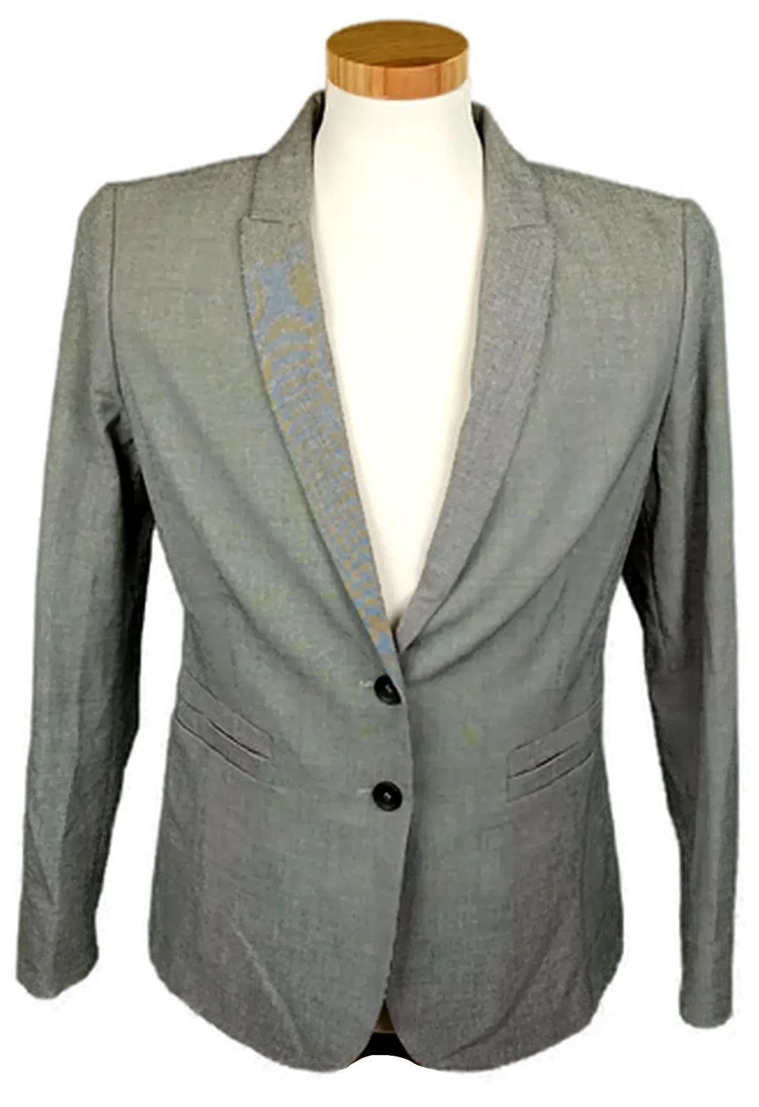 United Colors of Benetton Damenblazer schwarz/weiß gemustert Gr. 46 – Bild 1