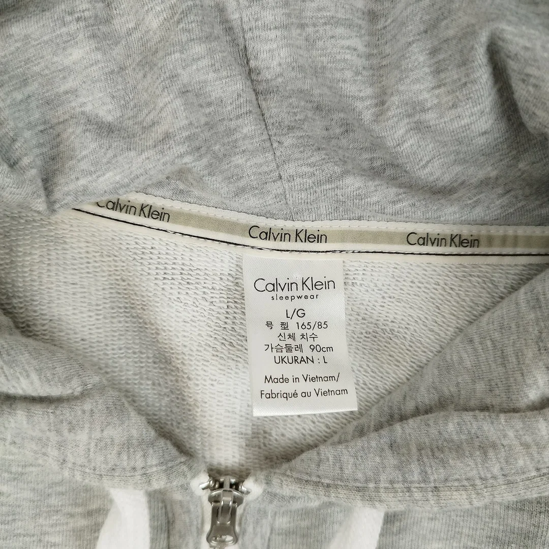 Calvin Klein, Kapuzen Sweatjacke, grau, Gr. L  – Bild 3