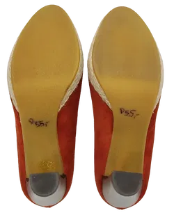 Boss Orange Damen Veloursleder Pumps, rot - Gr. 37 - Bild 5