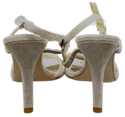 Damen Ziegenvelourleder Sandalen Grau Gr. 38 - Bild 6