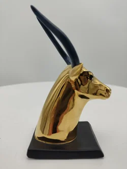 Goldener Sacred Cow Porzellan & Zertifikat von Franklin Mint | Limitierte Rarität - Bild 5