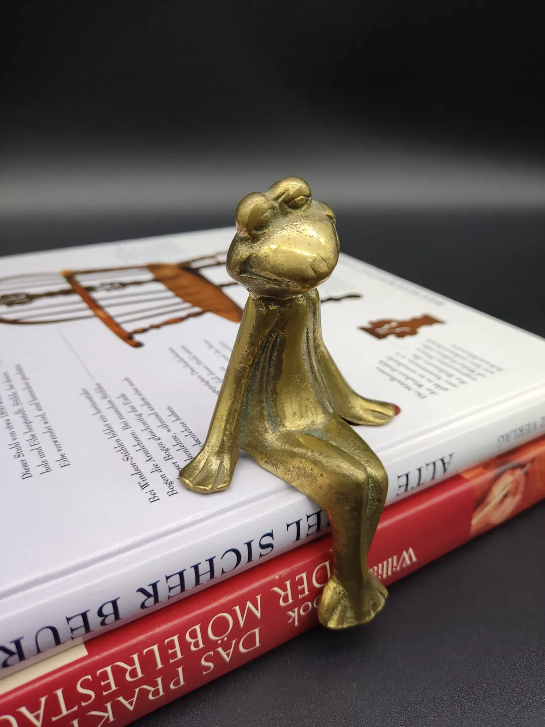 Kantenhocker aus Messing - Frosch - Bild 1