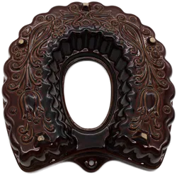 Westdeutsche Keramik Backform Wanddeko, braun glasiert, Länge ca. 30 cm - Bild 2