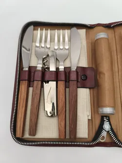 Pierre Watson International Reisebesteck in Ledertasche   - Bild 1