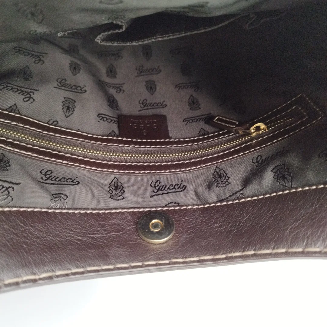 GUCCI Handtasche "Queen Hobo"| Leder | braun – Bild 5