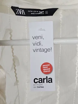 ZARA Damen Bluse, weiß - Gr. M  - Bild 4