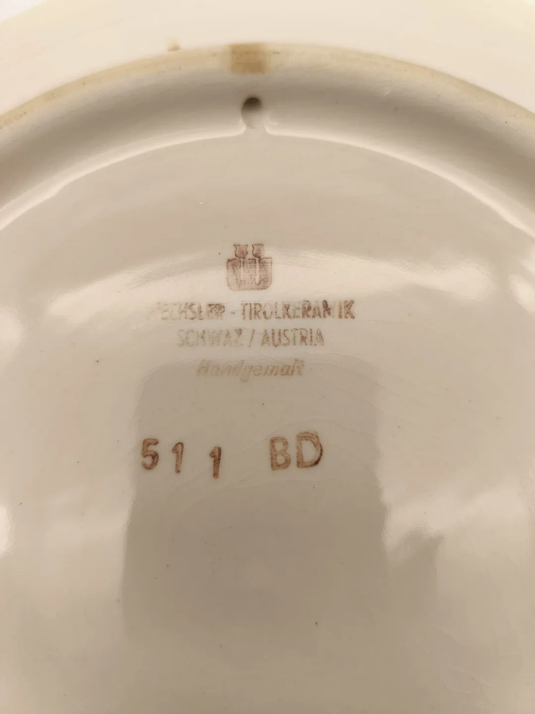 Wandteller Bauernmalerei, Tiroler Keramik, Vintage – Bild 2