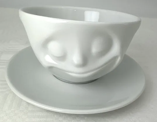 Fiftyeight Products Kaffeetasse mit Untertasse / grinsenden Gesichtsausdruck - Bild 1