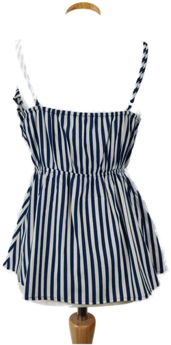 Damen Trägerbluse blau weiß gestreift- L/ 40 - Bild 2