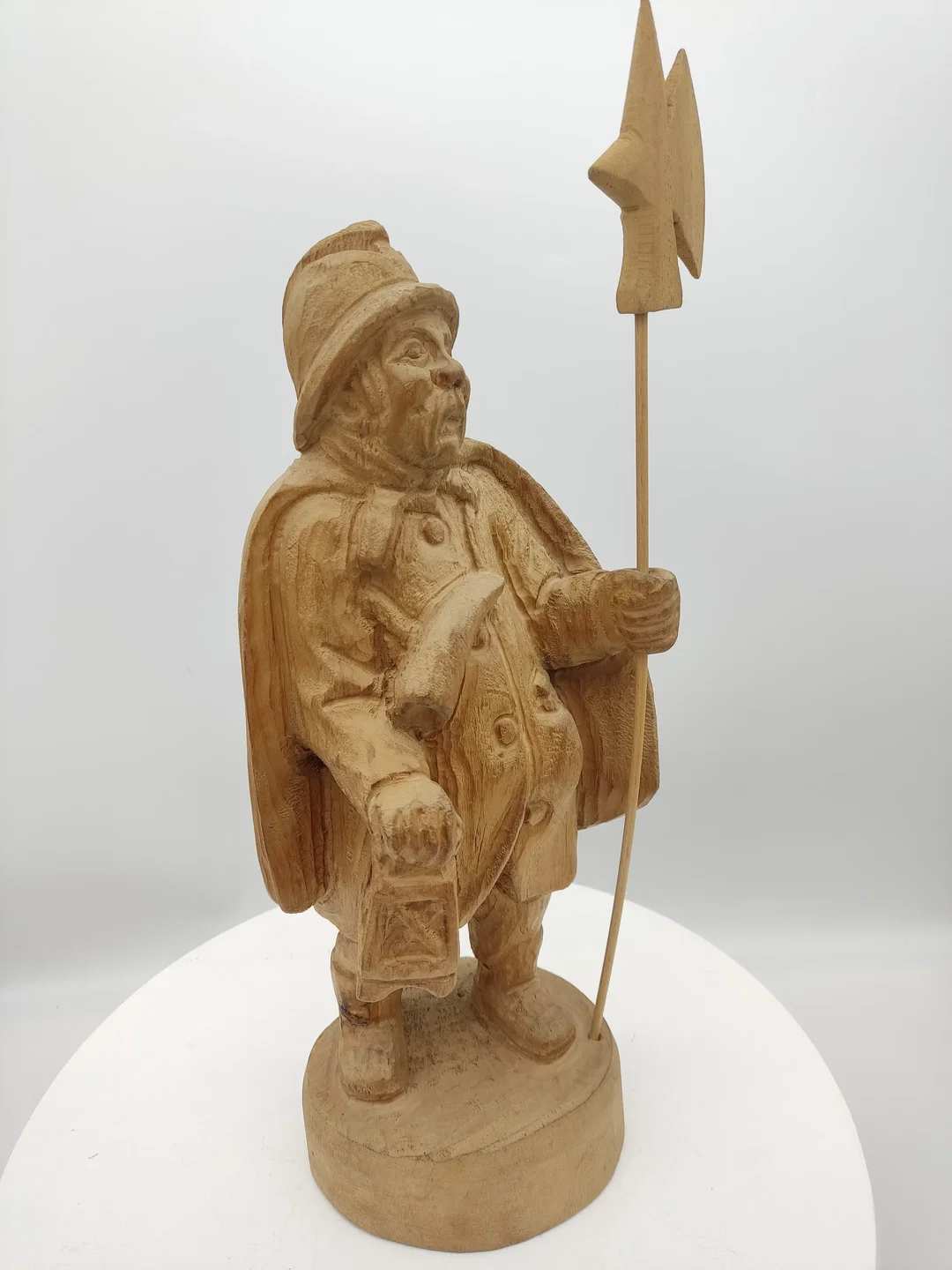 Nachtwächter Figur Handarbeit Holz 44 cm | Handgeschnitztes Unikat – Bild 3